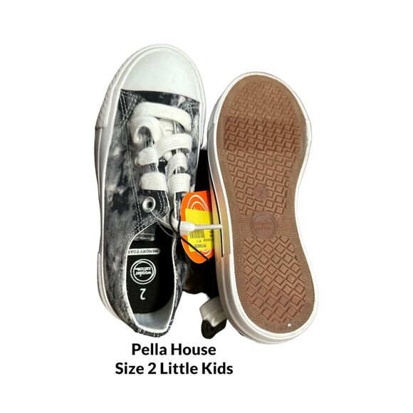 Wonder Nation Little and Big Girls Platform Canvas Sneaker NEW Size 2 - Picture 7 of 7